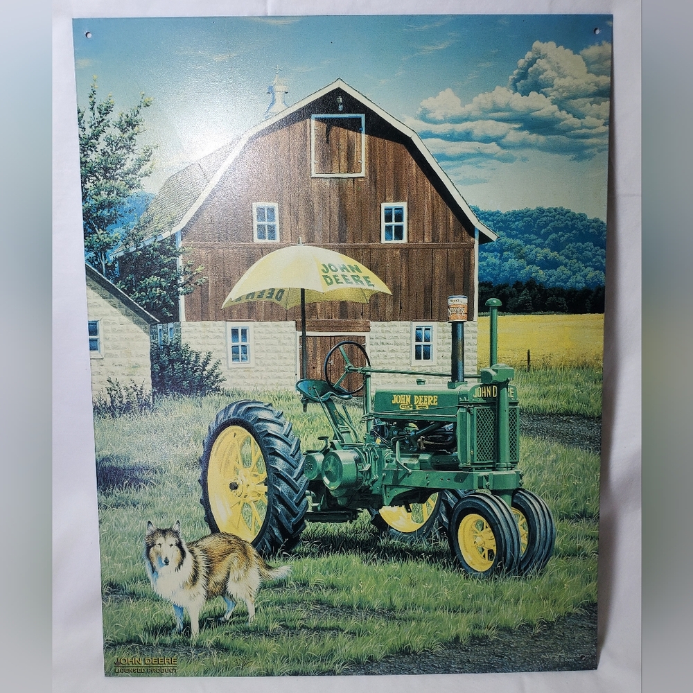John Deere Vtg 2004 Model A Air Conditioning Wild Wings Metal Sign